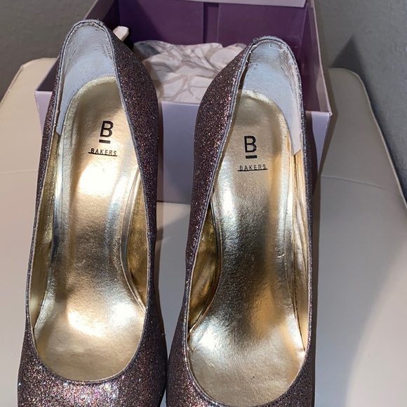 Bakers Pink Glitter Platform Pumps | Sparkly High Heels - Picture 16 of 16